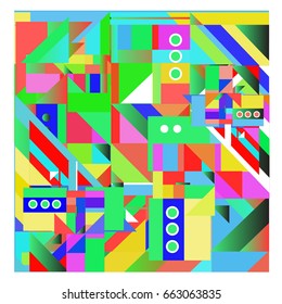 Trendy geometric elements memphis greeting cards design. Retro style texture, pattern and elements. Modern abstract design poster and cover template