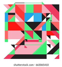 Trendy geometric elements memphis greeting cards design. Retro style texture, pattern and elements. Modern abstract design poster and cover template
