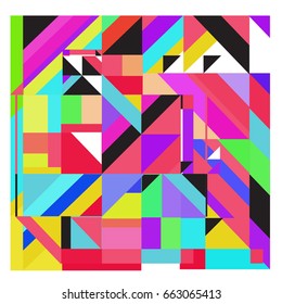 Trendy geometric elements memphis greeting cards design. Retro style texture, pattern and elements. Modern abstract design poster and cover template