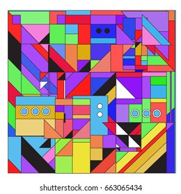 Trendy geometric elements memphis greeting cards design. Retro style texture, pattern and elements. Modern abstract design poster and cover template