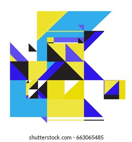 Trendy geometric elements memphis greeting cards design. Retro style texture, pattern and elements. Modern abstract design poster and cover template