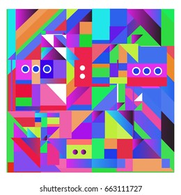 Trendy geometric elements memphis greeting cards design. Retro style texture, pattern and elements. Modern abstract design poster and cover template