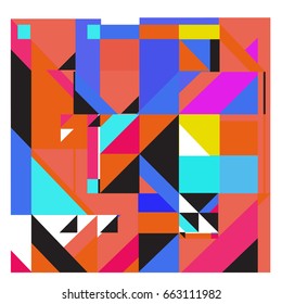 Trendy geometric elements memphis greeting cards design. Retro style texture, pattern and elements. Modern abstract design poster and cover template