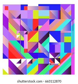 Trendy geometric elements memphis greeting cards design. Retro style texture, pattern and elements. Modern abstract design poster and cover template