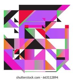 Trendy geometric elements memphis greeting cards design. Retro style texture, pattern and elements. Modern abstract design poster and cover template