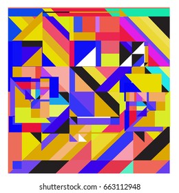 Trendy geometric elements memphis greeting cards design. Retro style texture, pattern and elements. Modern abstract design poster and cover template