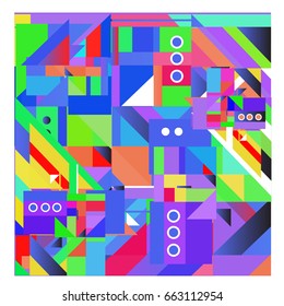 Trendy geometric elements memphis greeting cards design. Retro style texture, pattern and elements. Modern abstract design poster and cover template