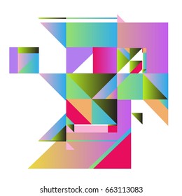 Trendy geometric elements memphis greeting cards design. Retro style texture, pattern and elements. Modern abstract design poster and cover template