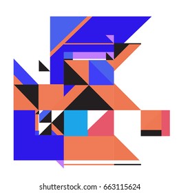 Trendy geometric elements memphis greeting cards design. Retro style texture, pattern and elements. Modern abstract design poster and cover template