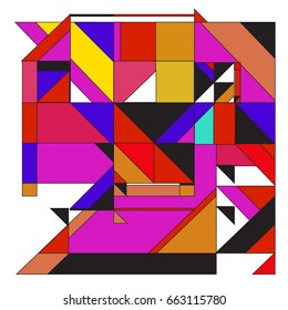Trendy geometric elements memphis greeting cards design. Retro style texture, pattern and elements. Modern abstract design poster and cover template