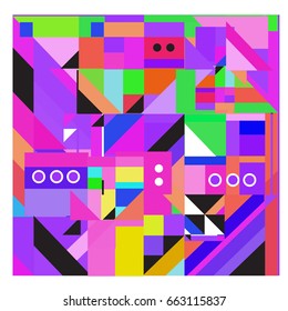 Trendy geometric elements memphis greeting cards design. Retro style texture, pattern and elements. Modern abstract design poster and cover template