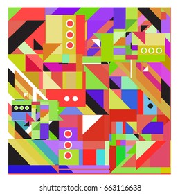 Trendy geometric elements memphis greeting cards design. Retro style texture, pattern and elements. Modern abstract design poster and cover template