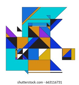 Trendy geometric elements memphis greeting cards design. Retro style texture, pattern and elements. Modern abstract design poster and cover template