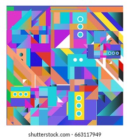 Trendy geometric elements memphis greeting cards design. Retro style texture, pattern and elements. Modern abstract design poster and cover template