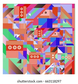 Trendy geometric elements memphis greeting cards design. Retro style texture, pattern and elements. Modern abstract design poster and cover template