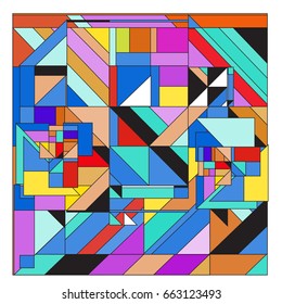 Trendy geometric elements memphis greeting cards design. Retro style texture, pattern and elements. Modern abstract design poster and cover template