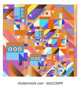 Trendy geometric elements memphis greeting cards design. Retro style texture, pattern and elements. Modern abstract design poster and cover template