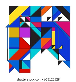 Trendy geometric elements memphis greeting cards design. Retro style texture, pattern and elements. Modern abstract design poster and cover template