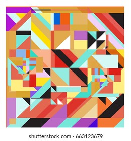 Trendy geometric elements memphis greeting cards design. Retro style texture, pattern and elements. Modern abstract design poster and cover template