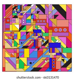Trendy geometric elements memphis greeting cards design. Retro style texture, pattern and elements. Modern abstract design poster and cover template
