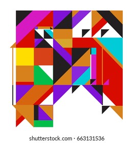 Trendy geometric elements memphis greeting cards design. Retro style texture, pattern and elements. Modern abstract design poster and cover template