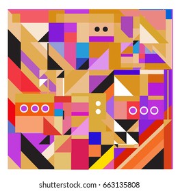 Trendy geometric elements memphis greeting cards design. Retro style texture, pattern and elements. Modern abstract design poster and cover template