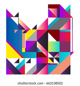 Trendy geometric elements memphis greeting cards design. Retro style texture, pattern and elements. Modern abstract design poster and cover template