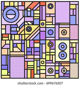 Trendy geometric elements memphis greeting cards design. Retro style texture, pattern and elements. Retro abstract pattern poster and cover design template for summer holiday season.