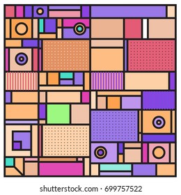 Trendy geometric elements memphis greeting cards design. Retro style texture, pattern and elements. Retro abstract pattern poster and cover design template for summer holiday season.