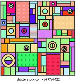 Trendy geometric elements memphis greeting cards design. Retro style texture, pattern and elements. Retro abstract pattern poster and cover design template for summer holiday season.