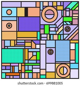 Trendy geometric elements memphis greeting cards design. Retro style texture, pattern and elements. Retro abstract pattern poster and cover design template for summer holiday season.