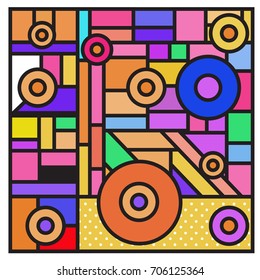 Trendy geometric elements memphis greeting cards design. Retro style texture, pattern and elements. Retro abstract pattern poster and cover design template for summer holiday season.