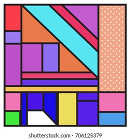 Trendy geometric elements memphis greeting cards design. Retro style texture, pattern and elements. Retro abstract pattern poster and cover design template for summer holiday season.