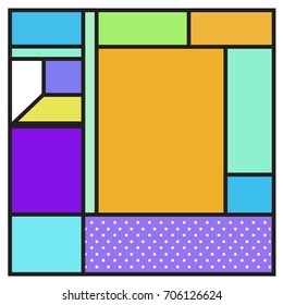 Trendy geometric elements memphis greeting cards design. Retro style texture, pattern and elements. Retro abstract pattern poster and cover design template for summer holiday season.
