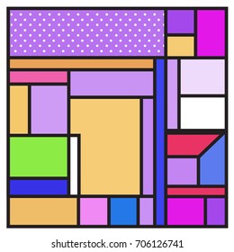 Trendy geometric elements memphis greeting cards design. Retro style texture, pattern and elements. Retro abstract pattern poster and cover design template for summer holiday season.
