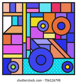 Trendy geometric elements memphis greeting cards design. Retro style texture, pattern and elements. Retro abstract pattern poster and cover design template for summer holiday season.
