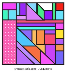 Trendy geometric elements memphis greeting cards design. Retro style texture, pattern and elements. Retro abstract pattern poster and cover design template for summer holiday season.