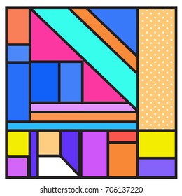 Trendy geometric elements memphis greeting cards design. Retro style texture, pattern and elements. Retro abstract pattern poster and cover design template for summer holiday season.