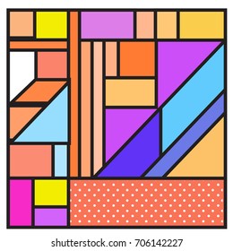 Trendy geometric elements memphis greeting cards design. Retro style texture, pattern and elements. Retro abstract pattern poster and cover design template for summer holiday season.