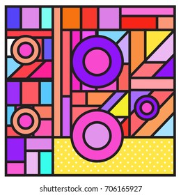 Trendy geometric elements memphis greeting cards design. Retro style texture, pattern and elements. Retro abstract pattern poster and cover design template for summer holiday season.