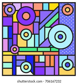 Trendy geometric elements memphis greeting cards design. Retro style texture, pattern and elements. Retro abstract pattern poster and cover design template for summer holiday season.