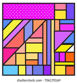 Trendy geometric elements memphis greeting cards design. Retro style texture, pattern and elements. Retro abstract pattern poster and cover design template for summer holiday season.