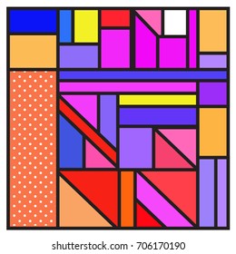 Trendy geometric elements memphis greeting cards design. Retro style texture, pattern and elements. Retro abstract pattern poster and cover design template for summer holiday season.