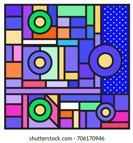 Trendy geometric elements memphis greeting cards design. Retro style texture, pattern and elements. Retro abstract pattern poster and cover design template for summer holiday season.