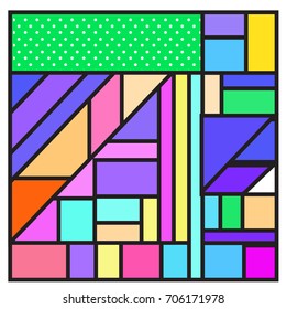 Trendy geometric elements memphis greeting cards design. Retro style texture, pattern and elements. Retro abstract pattern poster and cover design template for summer holiday season.