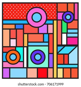 Trendy geometric elements memphis greeting cards design. Retro style texture, pattern and elements. Retro abstract pattern poster and cover design template for summer holiday season.