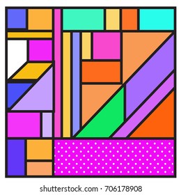 Trendy geometric elements memphis greeting cards design. Retro style texture, pattern and elements. Retro abstract pattern poster and cover design template for summer holiday season.