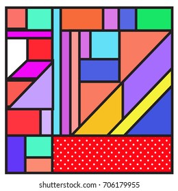 Trendy geometric elements memphis greeting cards design. Retro style texture, pattern and elements. Retro abstract pattern poster and cover design template for summer holiday season.
