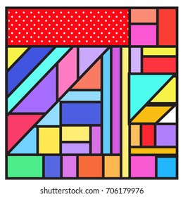 Trendy geometric elements memphis greeting cards design. Retro style texture, pattern and elements. Retro abstract pattern poster and cover design template for summer holiday season.