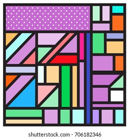 Trendy geometric elements memphis greeting cards design. Retro style texture, pattern and elements. Retro abstract pattern poster and cover design template for summer holiday season.